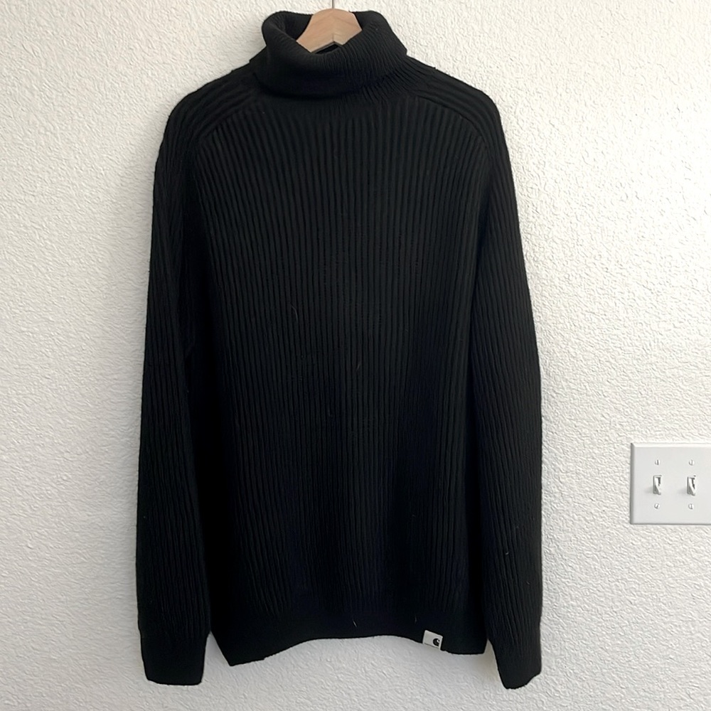 Carhartt WIP Black Mia Turtleneck Sweater Large